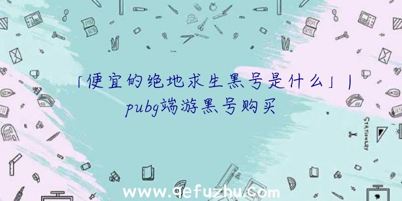 「便宜的绝地求生黑号是什么」|pubg端游黑号购买